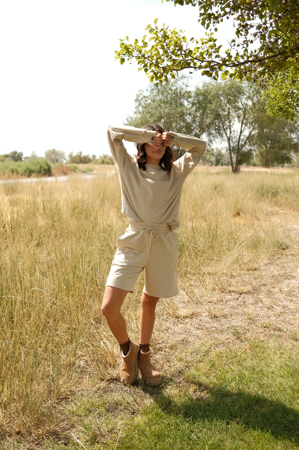 Beige Shorts